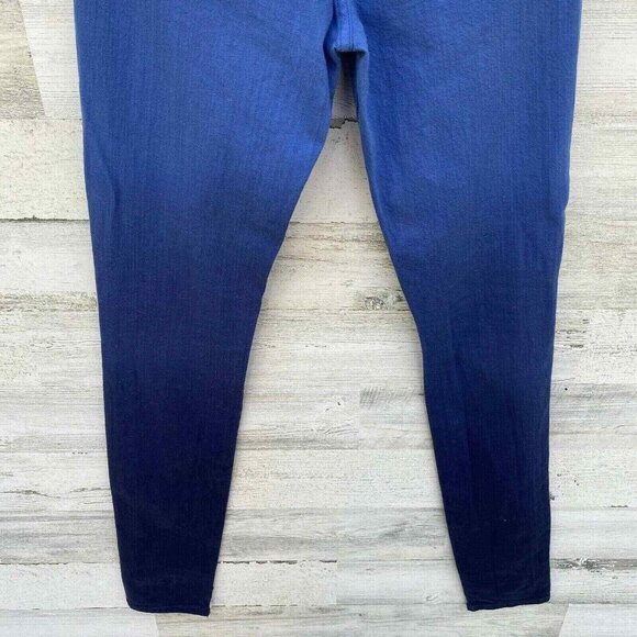 Madewell Skinny Skinny Jeans Womens 25 x 34 Blue Dip Dye Color Fade‎ Ankle Slit - Picture 5 of 11